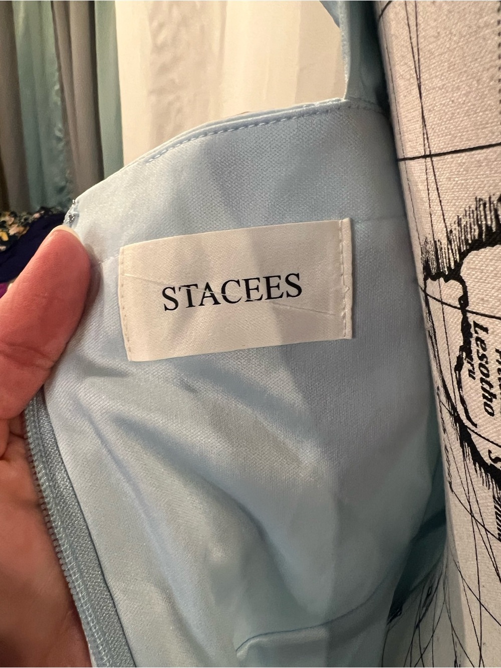 Stacees Off-Shoulder Light Blue Bridesmaid Formal Gown - Picture 11 of 12